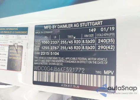 2019 Mercedes-Benz Glc 300 from USA, damaged, VIN WDC0G4JB6KF591772